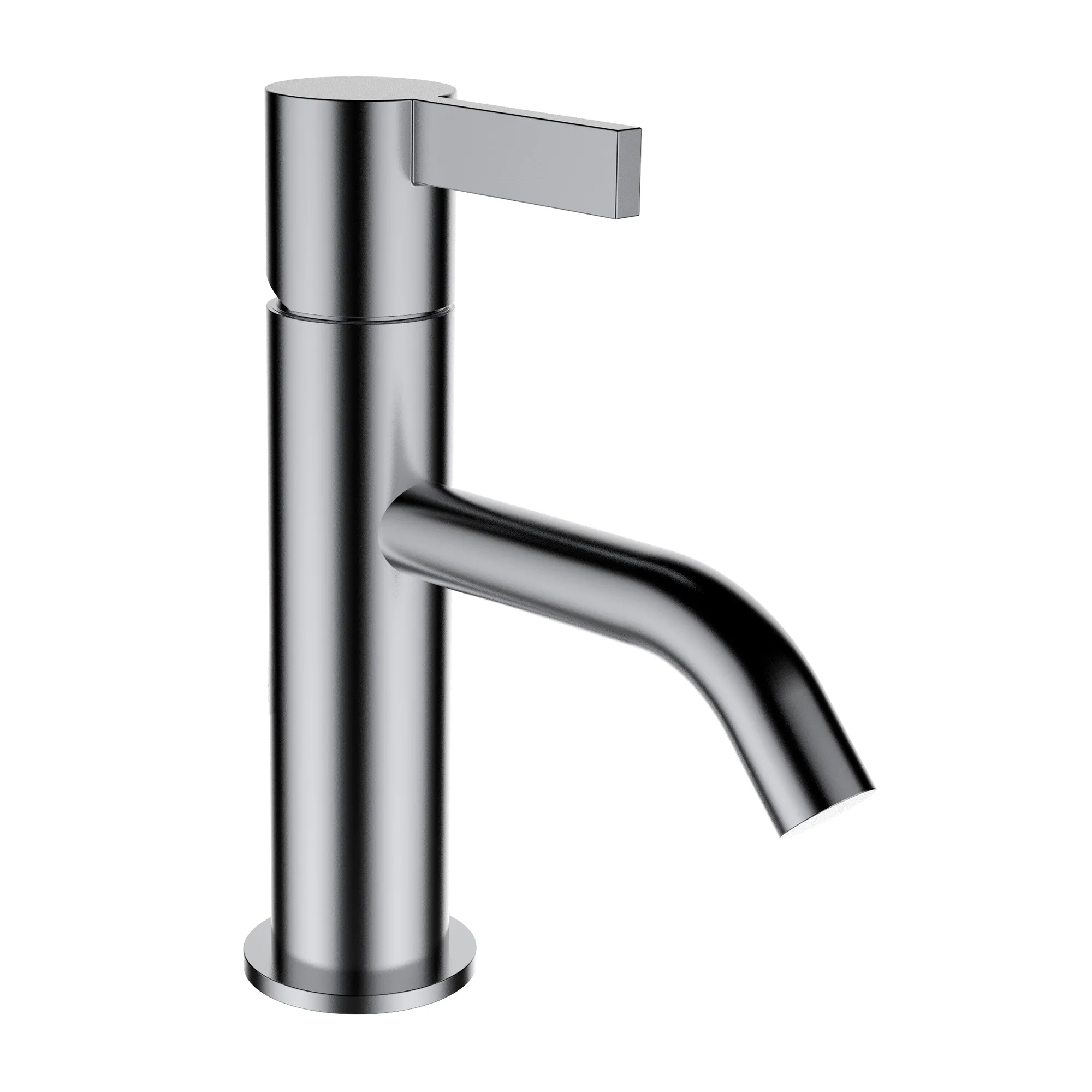 Einhebel-Waschtischmischer Kartell Festauslauf Ausladung 115 mm ohne Ablaufventil PVD Edelstahl gebürstet Einhebel-Waschtischmischer Kartell Festauslauf Ausladung 115 mm ohne Ablaufventil PVD Edelstahl gebürstet