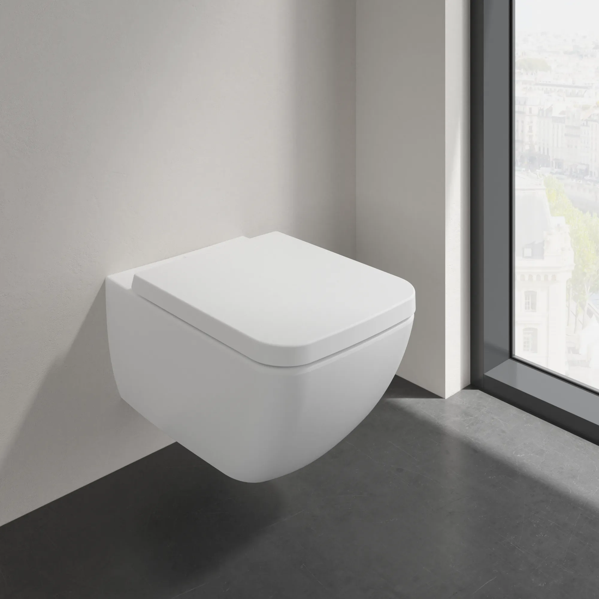Wand-Tiefspül-WC DirectFlush „Venticello“ mit DirektFlush, Spülrandlos 37,5 × 33 × 56 cm in Stone White, ohne Spülrand Wand-Tiefspül-WC DirectFlush „Venticello“ mit DirektFlush, Spülrandlos 37,5 × 33 × 56 cm in Stone White, ohne Spülrand