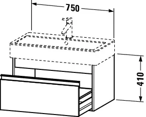 Duravit Waschtischunterschrank wandhängend „Ketho“ 75 × 41 × 44 cm Graphit Matt Duravit Waschtischunterschrank wandhängend „Ketho“ 75 × 41 × 44 cm Graphit Matt