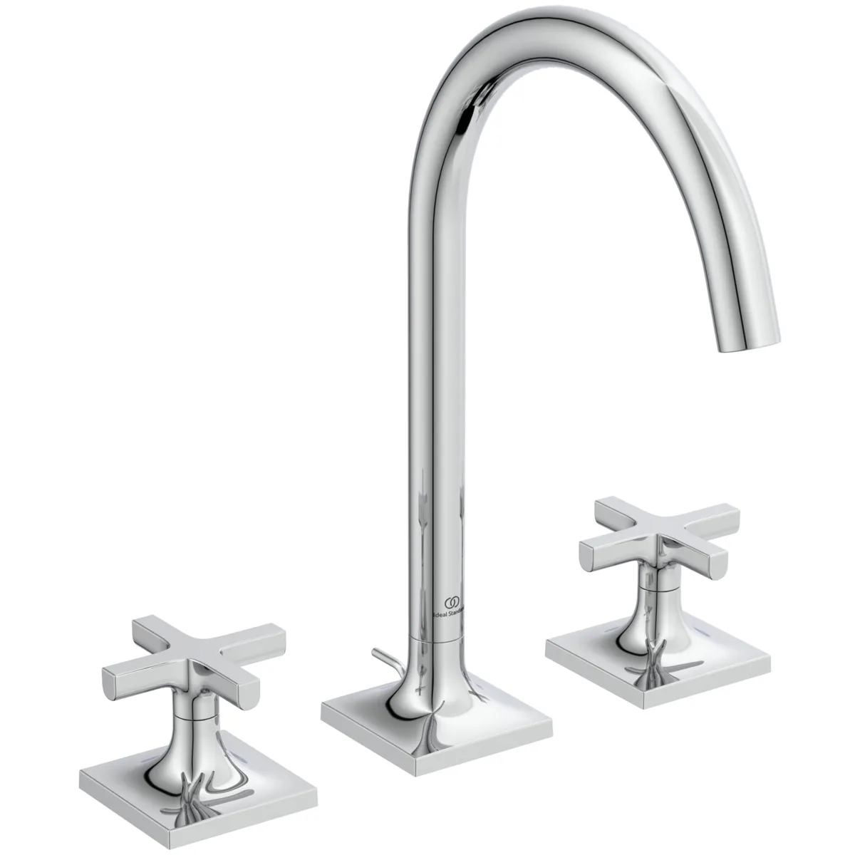 Waschtischarmatur Joy Neo mit Ablaufgarnitur Ausladung 168mm Kreuzgriffe Magnetic Grey Waschtischarmatur Joy Neo mit Ablaufgarnitur Ausladung 168mm Kreuzgriffe Magnetic Grey