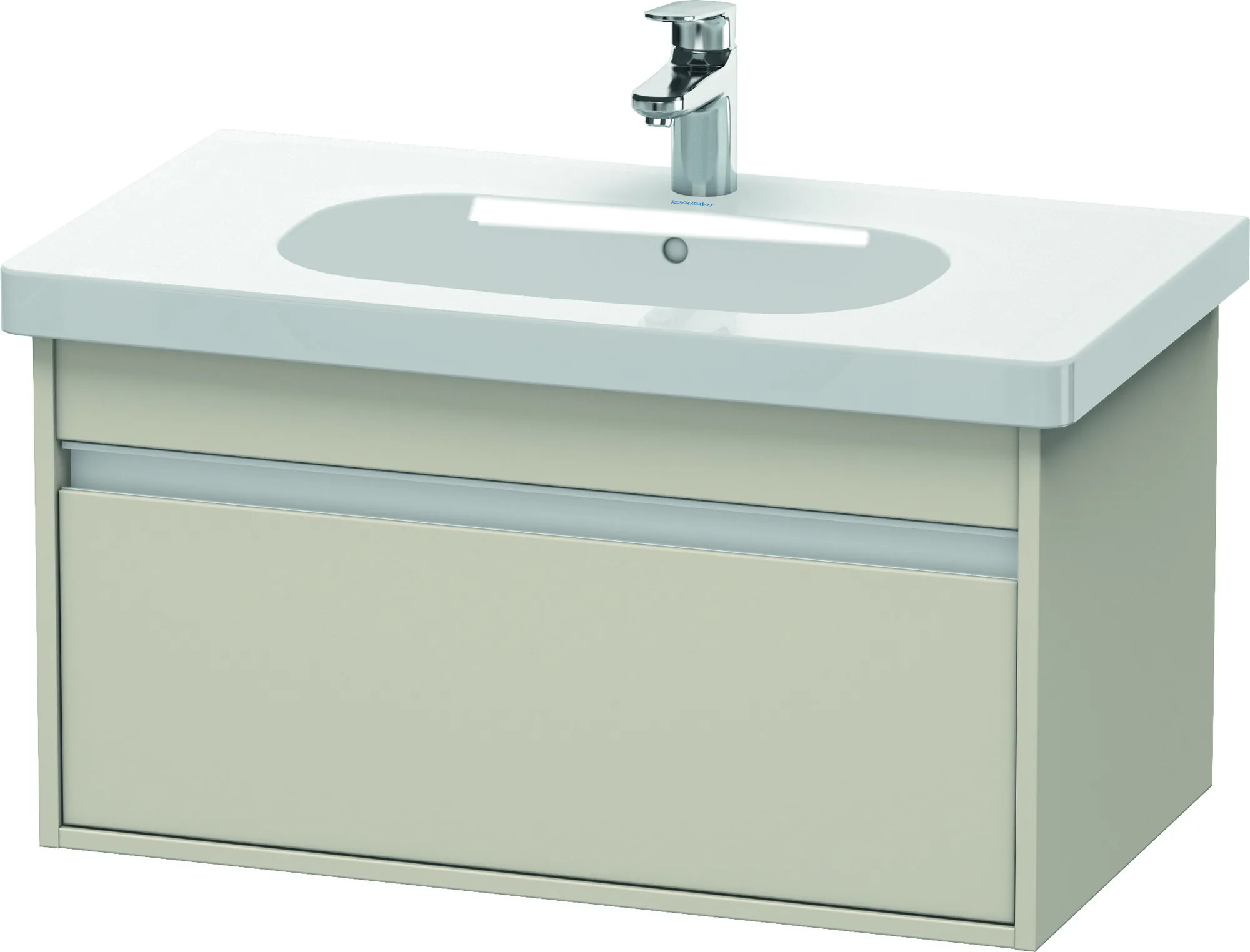 Duravit Waschtischunterschrank wandhängend „Ketho“ 80 × 41 × 45,5 cm Taupe Matt Duravit Waschtischunterschrank wandhängend „Ketho“ 80 × 41 × 45,5 cm Taupe Matt