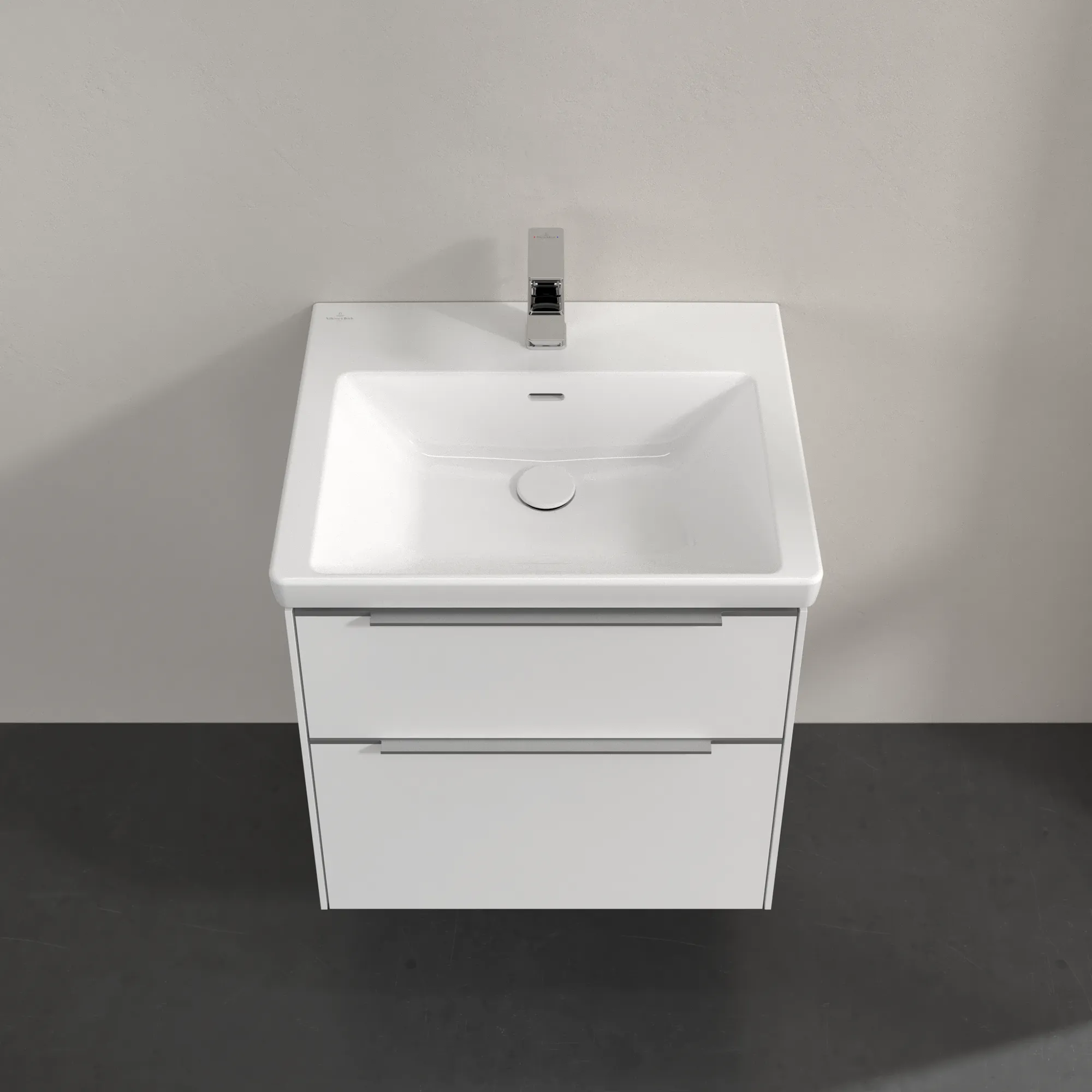 Villeroy & Boch Waschtischunterschrank „Subway 3.0“ für Schrankwaschtisch 572 × 576 × 478 mm Pure White, für Becken mittig