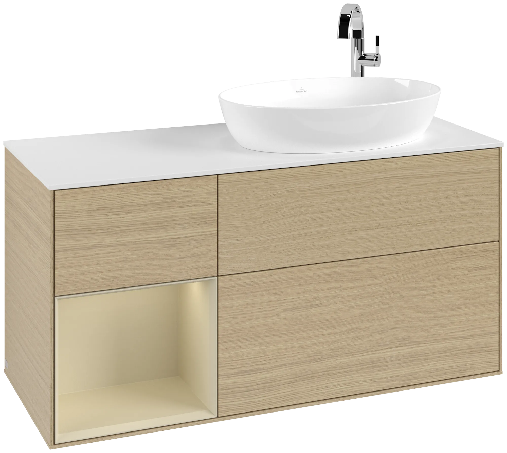 Villeroy & Boch Finion Waschbeckenunterschrank F92, 1200 x 603 x 501 mm, mit Beleuchtung