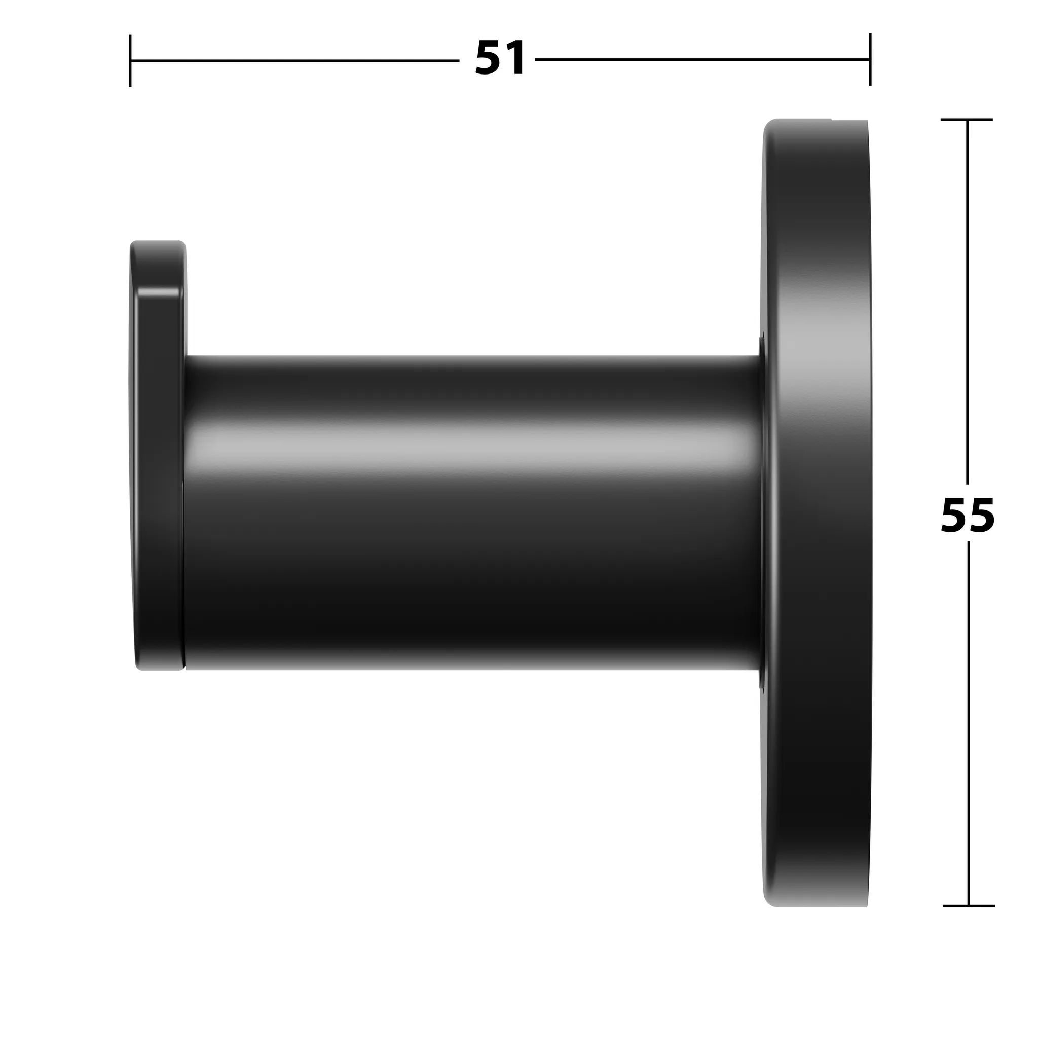 Plan 14914370000 Handtuchhaken 52 mm schwarz