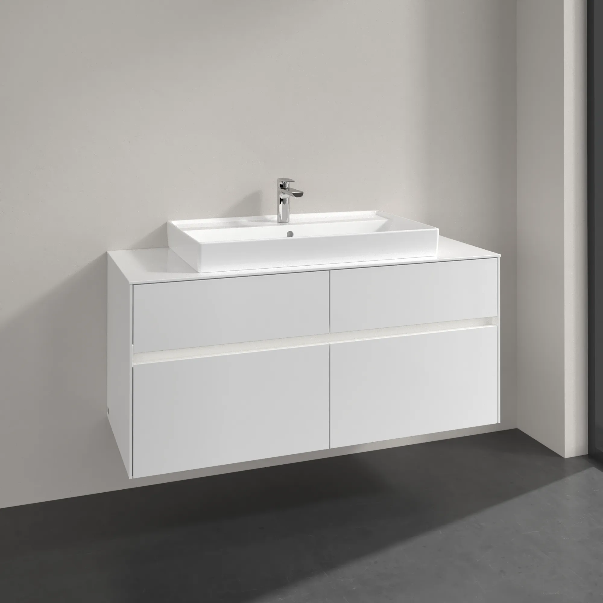 Villeroy & Boch Collaro Waschbeckenunterschrank 1200x548x500mm Glossy White