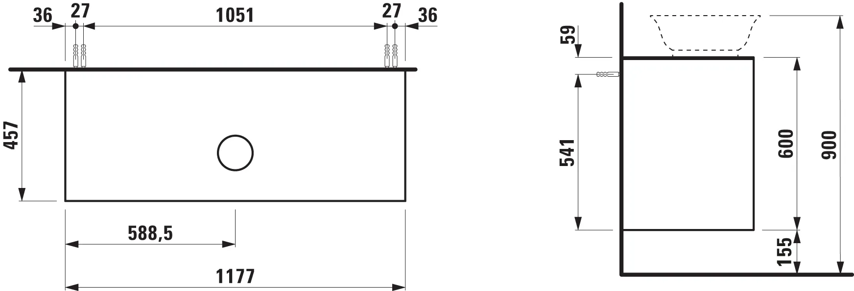 Laufen THE NEW CLASSIC Schubladenelement, 170 Weiß matt Laufen THE NEW CLASSIC Schubladenelement, 170 Weiß matt