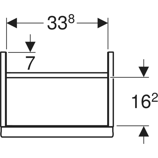 iCon Unterschrank für Handwaschbecken, mit einer Tür: Tür=Anschlag rechts, Korpus und Front: weiß / lackiert hochglänzend, Griff: weiß / pulverbeschichtet matt