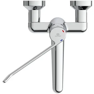 Ideal Standard Ceraplus Wandwaschtisch-Sicherheitsarmatur B8225AA, absperrbarer S-Anschluss, Hebel 230mm, Ausladung 200mm, Chrom