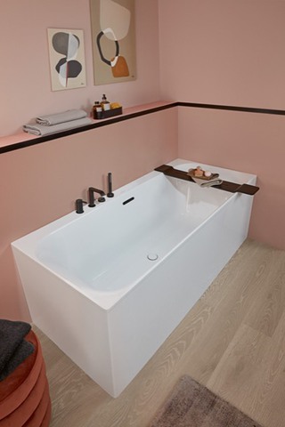 Villeroy & Boch Badewanne mit eckiger Innenform „Loop & Friends“ rechteck 180 × 80 cm, Mittelablauf, Sonderangebot