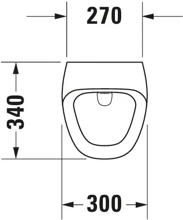 Urinal Durastyle, Zulauf von hinten für Netzanschluss, ohne Fliege, weiß, HYG