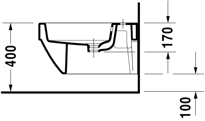 Duravit Wand-Bidet „Vero Air“, Befestigung verdeckt 37 × 57 × 30 cm