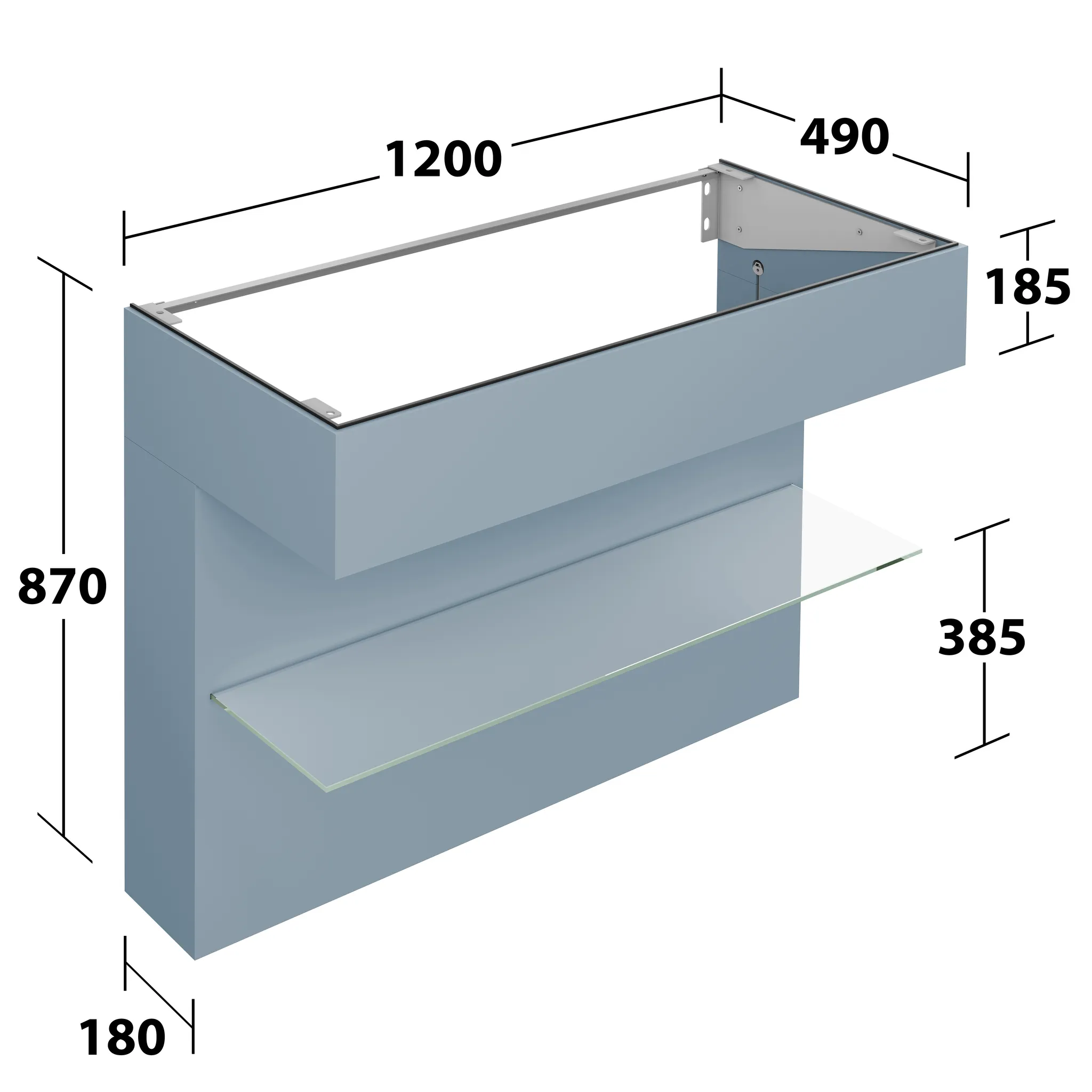 KEUCO Waschtischunterschrank „Edition 11 Art“ Blue Satin (Lack, seidenmatt), Blue Satin (Lack, seidenmatt), mit Beleuchtung 1200 × 870 × 490 mm