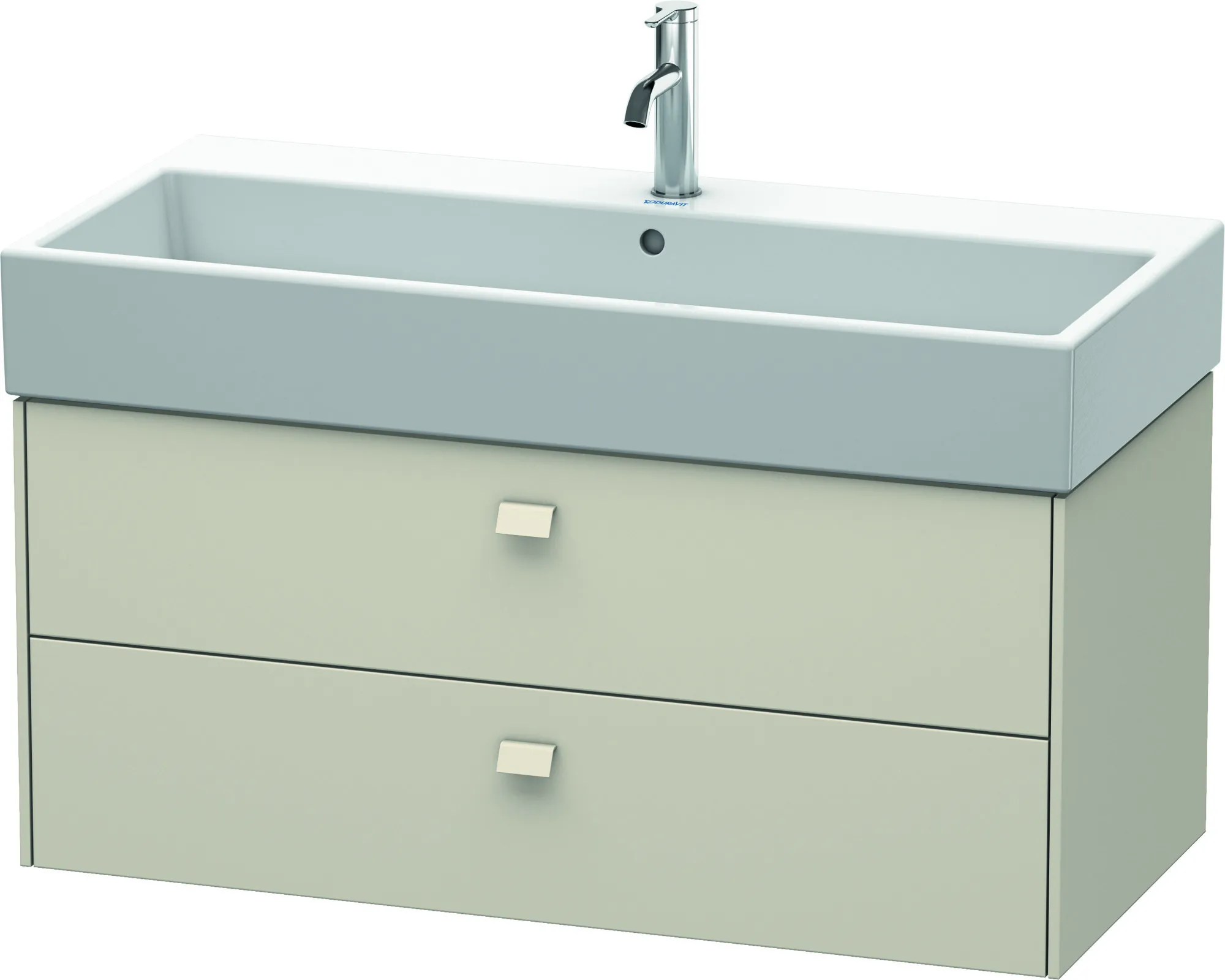 Duravit Waschtischunterschrank wandhängend „Brioso“ 98,4 × 44,2 × 45,9 cm in Taupe Matt