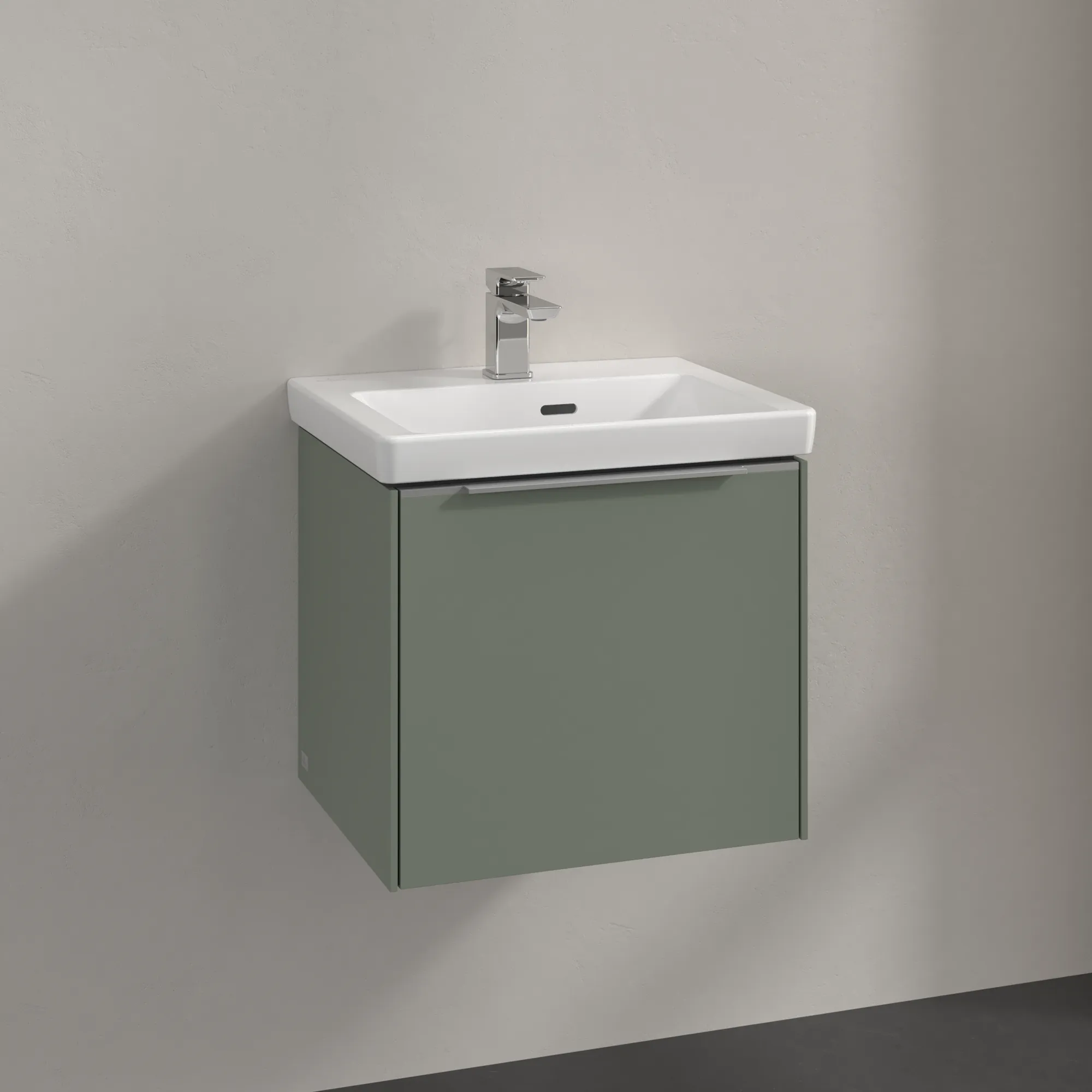 Villeroy & Boch Waschtischunterschrank „Subway 3.0“ für Schrankwaschtisch 473 × 429 × 408 mm Soft Green, für Becken mittig Villeroy & Boch Waschtischunterschrank „Subway 3.0“ für Schrankwaschtisch 473 × 429 × 408 mm Soft Green, für Becken mittig
