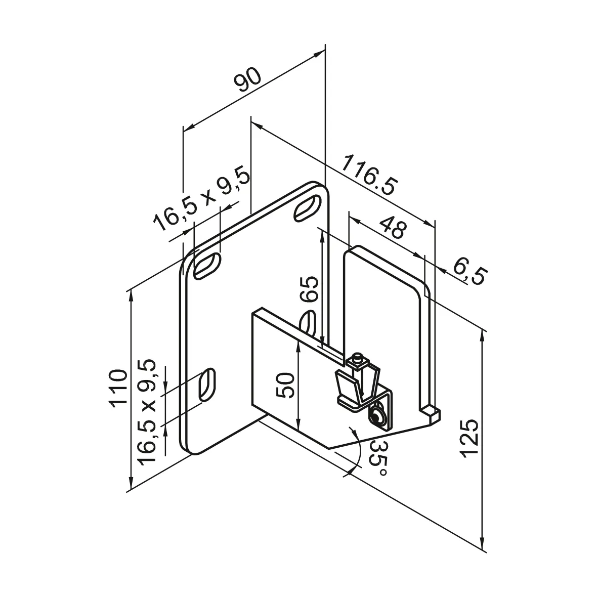 Zubehör Wandkonsole WMORV-R2, RAL 9016 Zubehör Wandkonsole WMORV-R2, RAL 9016