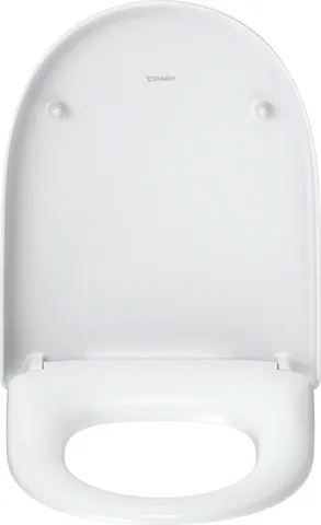 Duravit Univ.WC-Sitz D-shaped Tief 457mm Ülap Absenkaut. abnehmb. Scharn. Edelst. We