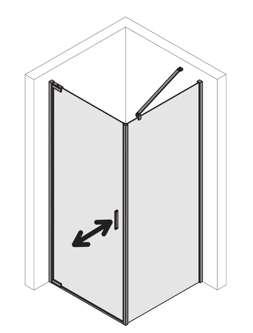 Kermi Duschdesign Pendeltür 1-flügelig „Yanea“ Anschlag links Glas Klar, Profile Schwarz Soft (RAL 9005), Anschlag links WE: 1013 – 1043/1023 – 1038 mm H: 2000 mm Kermi Duschdesign Pendeltür 1-flügelig „Yanea“ Anschlag links Glas Klar, Profile Schwarz Soft (RAL 9005), Anschlag links WE: 1013 – 1043/1023 – 1038 mm H: 2000 mm