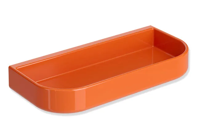 Ablageschale der Serie 477, Polyamid, Montage an der Wand mit Wandhalter, 250 mm breit, 35 mm hoch, 115 mm tief, in Farbe 99 (Reinweiß) Ablageschale der Serie 477, Polyamid, Montage an der Wand mit Wandhalter, 250 mm breit, 35 mm hoch, 115 mm tief, in Farbe 99 (Reinweiß)