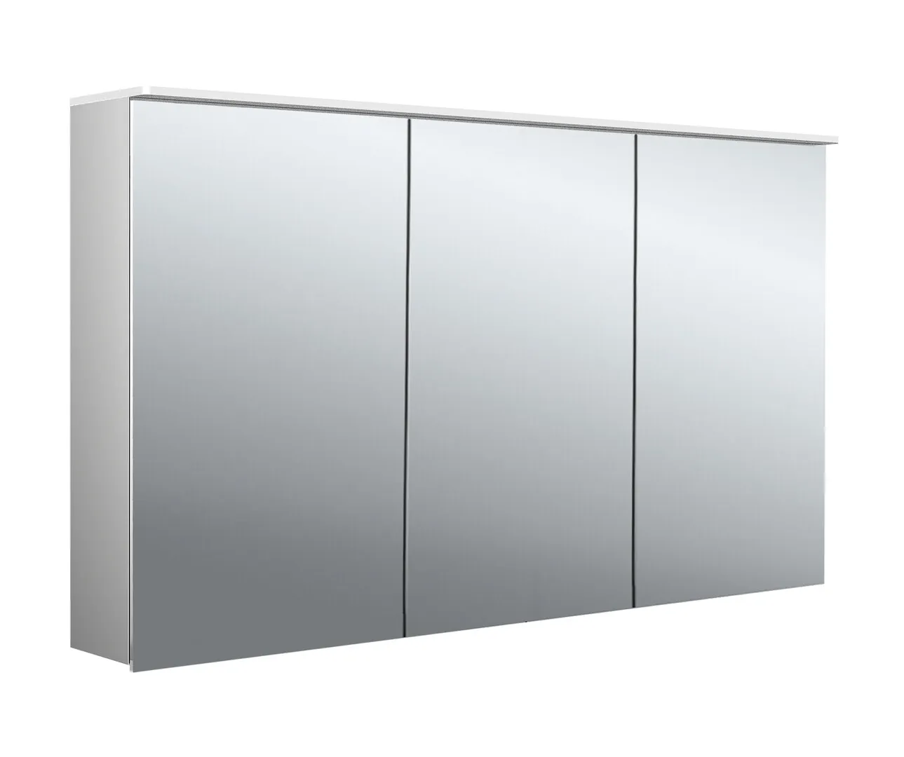Lichtspiegelschrank pure 2 Design,Aufputz, mit Waschtischbeleuchtung,3 Türen, 1300mm