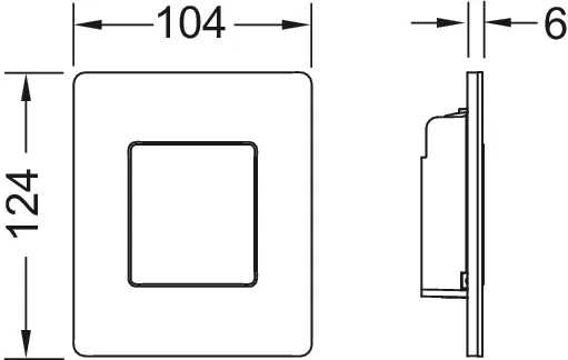 TECEsolid Urinal-Betätigungsplatte schwarz matt TECEsolid Urinal-Betätigungsplatte schwarz matt