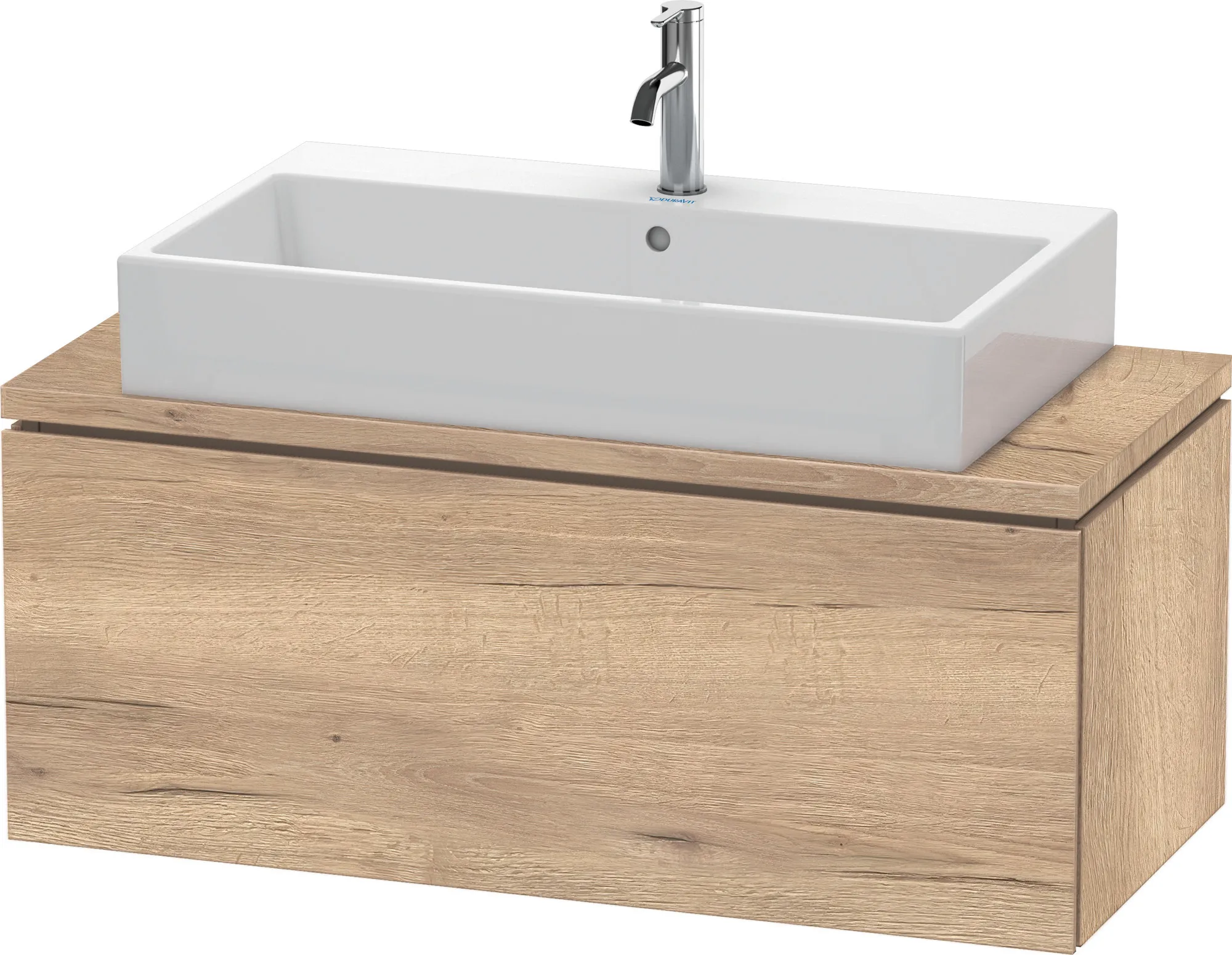 Duravit Waschtischunterschrank wandhängend „L-Cube“ 102 × 40 × 47,7 cm Eiche Marmoriert