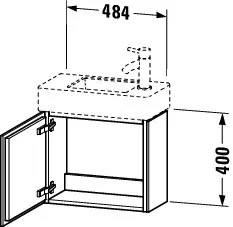 Duravit Waschtischunterschrank wandhängend „L-Cube“ 48 × 40 × 24 cm Graphit Supermatt Duravit Waschtischunterschrank wandhängend „L-Cube“ 48 × 40 × 24 cm Graphit Supermatt