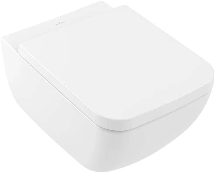 Wand-Tiefspül-WC Combi-Pack DirectFlush „Collaro“ 37,5 × 34 × 56 cm in Weiß Alpin, ohne Spülrand, Soft Closing, Quick Release