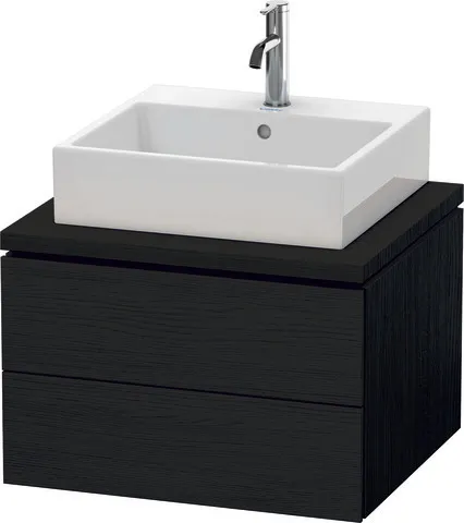 Duravit Waschtischunterschrank wandhängend „L-Cube“ 62 × 40 × 54,7 cm Eiche Schwarz