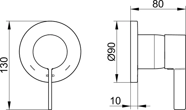 IXMO 59551019501 Einhebelmischer UP DN15 rund verchromt