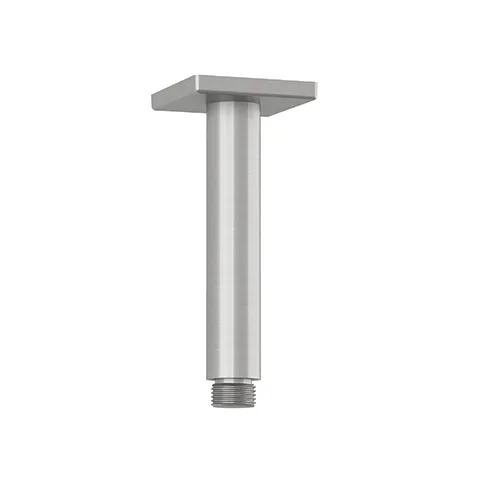 Kludi A-QA Deckenauslass 150 mm, eckige Rosette in Stainless Brushed Nickel, DN 15, für Tellerkopfbrause Kludi A-QA Deckenauslass 150 mm, eckige Rosette in Stainless Brushed Nickel, DN 15, für Tellerkopfbrause