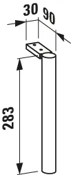 Füße BASE für PRO S 283mm für Waschtischunterbau außer H402101/2 H402111/2