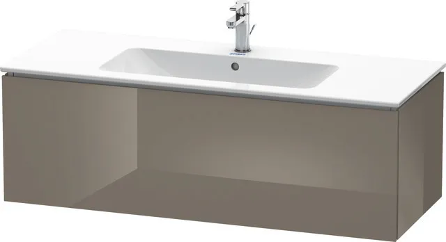 Duravit Waschtischunterschrank wandhängend „L-Cube“ 122 × 40 × 48,1 cm Flannel Grey Hochglanz