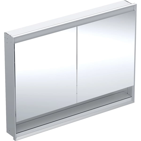 Geberit Spiegelschrank „One“ 120 × 15 cm in Aluminium eloxiert