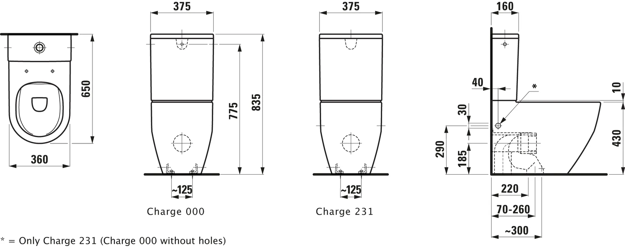 Tiefspül-WC Kombination PRO 650x360x430 Abgang waagrecht oder senkrecht weißSpülkasten und WC-Sitz extra zu bestellen Tiefspül-WC Kombination PRO 650x360x430 Abgang waagrecht oder senkrecht weißSpülkasten und WC-Sitz extra zu bestellen