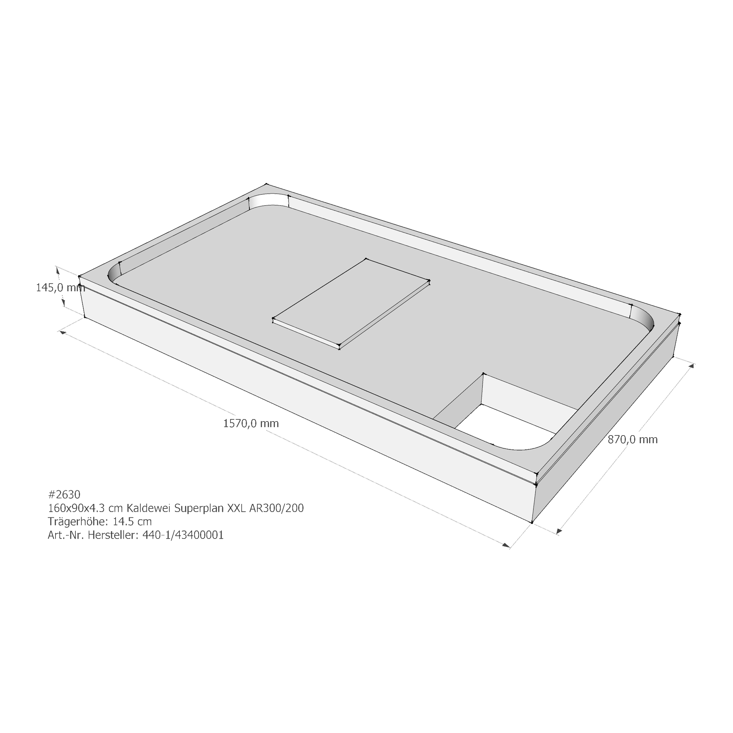 Duschwannenträger für Kaldewei Superplan XXL 160 × 90 × 4,3 cm Breite: 90 cm / Länge: 160 cm Duschwannenträger für Kaldewei Superplan XXL 160 × 90 × 4,3 cm Breite: 90 cm / Länge: 160 cm