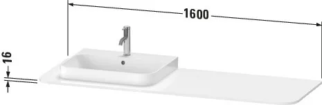 Duravit Konsole „Happy D.2 Plus“ in Graphit Supermatt