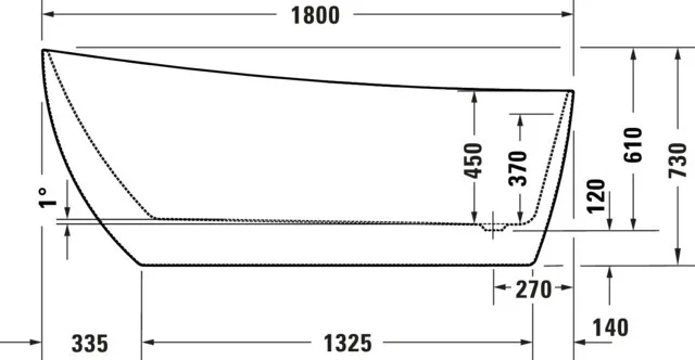 Duravit Badewanne „DuraFaro“ freistehend oval 1800 × 800 mm in Weiß Duravit Badewanne „DuraFaro“ freistehend oval 1800 × 800 mm in Weiß