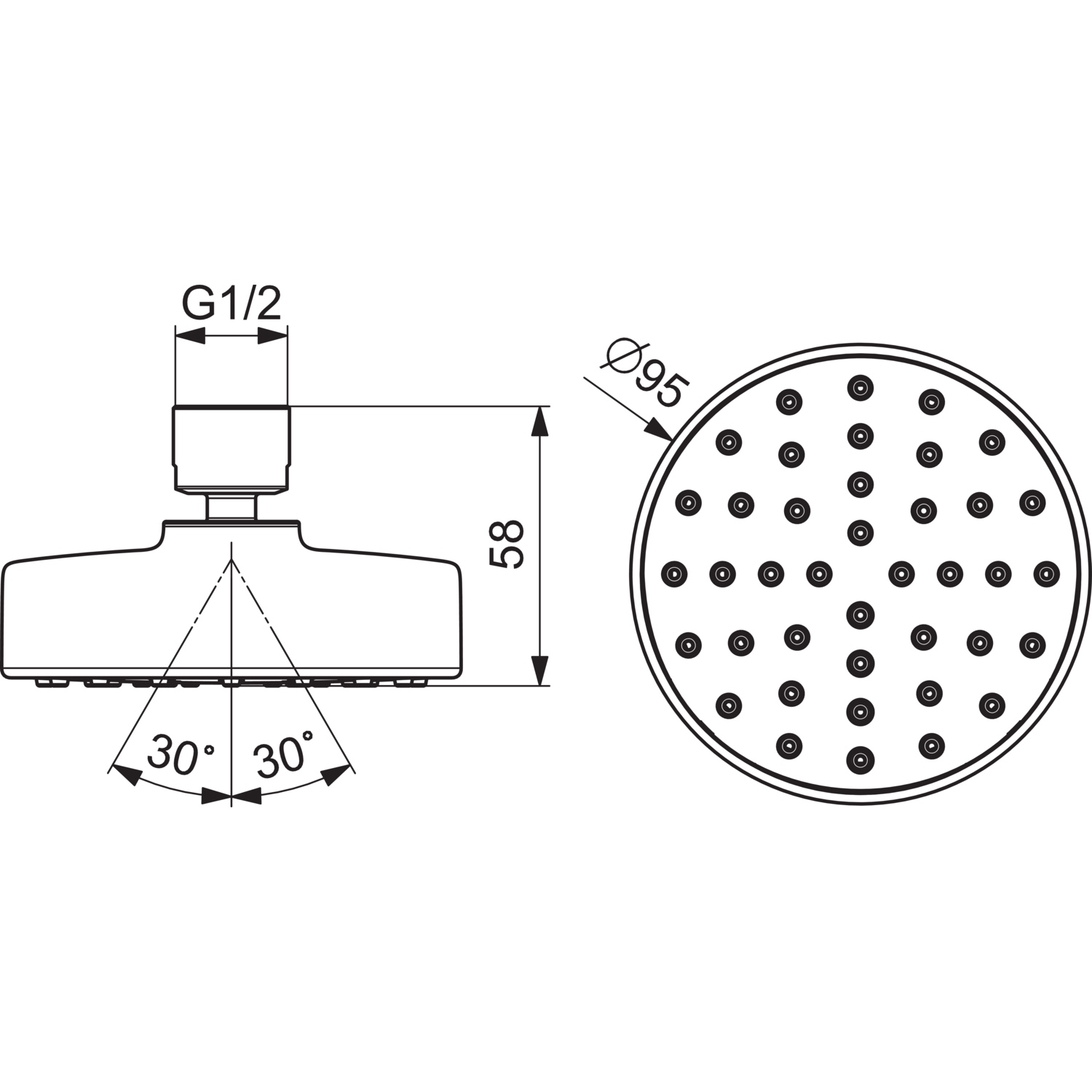 HansaMEDIJET Kopfbrause HansaMEDIJET 4429 1-strahlig d 95 mm DN15 Chrom HansaMEDIJET Kopfbrause HansaMEDIJET 4429 1-strahlig d 95 mm DN15 Chrom