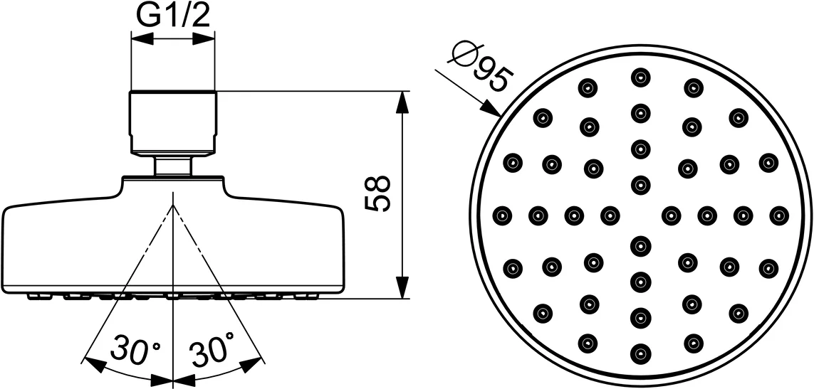 HansaMEDIJET Kopfbrause HansaMEDIJET 4429 1-strahlig d 95 mm DN15 Chrom HansaMEDIJET Kopfbrause HansaMEDIJET 4429 1-strahlig d 95 mm DN15 Chrom