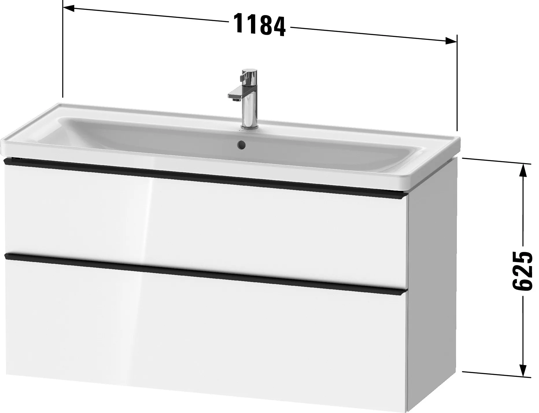 Duravit Waschtischunterschrank wandhängend „D-Neo“ 118,4 × 62,5 × 45,2 cm in Leinen Duravit Waschtischunterschrank wandhängend „D-Neo“ 118,4 × 62,5 × 45,2 cm in Leinen