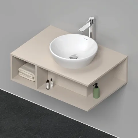 Duravit Waschtischunterschrank wandhängend „D-Neo“ 80 × 26 × 55 cm Taupe Matt