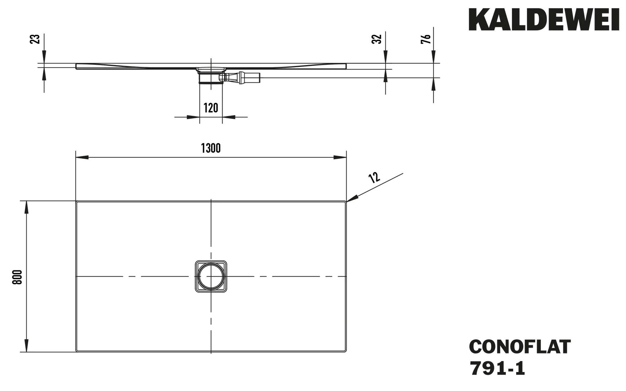 Kaldewei rechteck Duschwanne „Conoflat“ 80 × 130 cm in alpinweiß Kaldewei rechteck Duschwanne „Conoflat“ 80 × 130 cm in alpinweiß