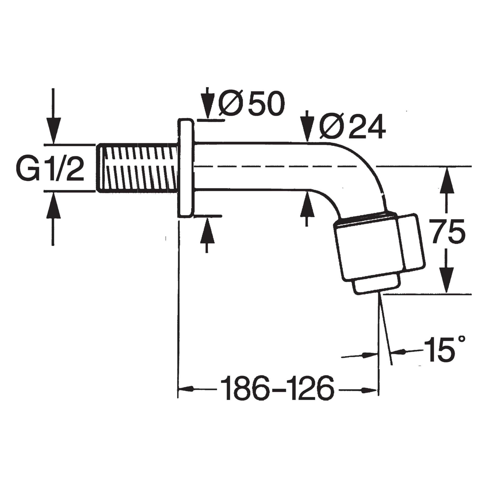 Einhebelmischer Waschtischbatterie NOVA 0096 Ausladung 186 mm DN15 Chrom Einhebelmischer Waschtischbatterie NOVA 0096 Ausladung 186 mm DN15 Chrom