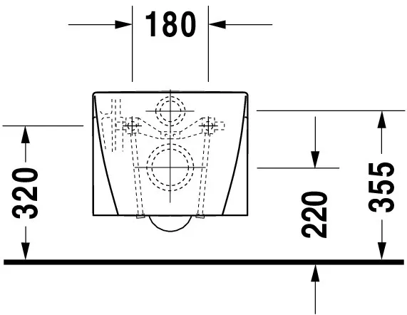 Wand-Tiefspül-WC „Starck 2“ 37,5 × 33,5 × 62 cm