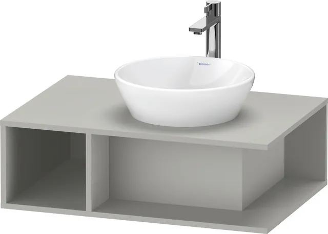 Duravit Waschtischunterschrank wandhängend „D-Neo“ 80 × 26 × 55 cm Betongrau Matt