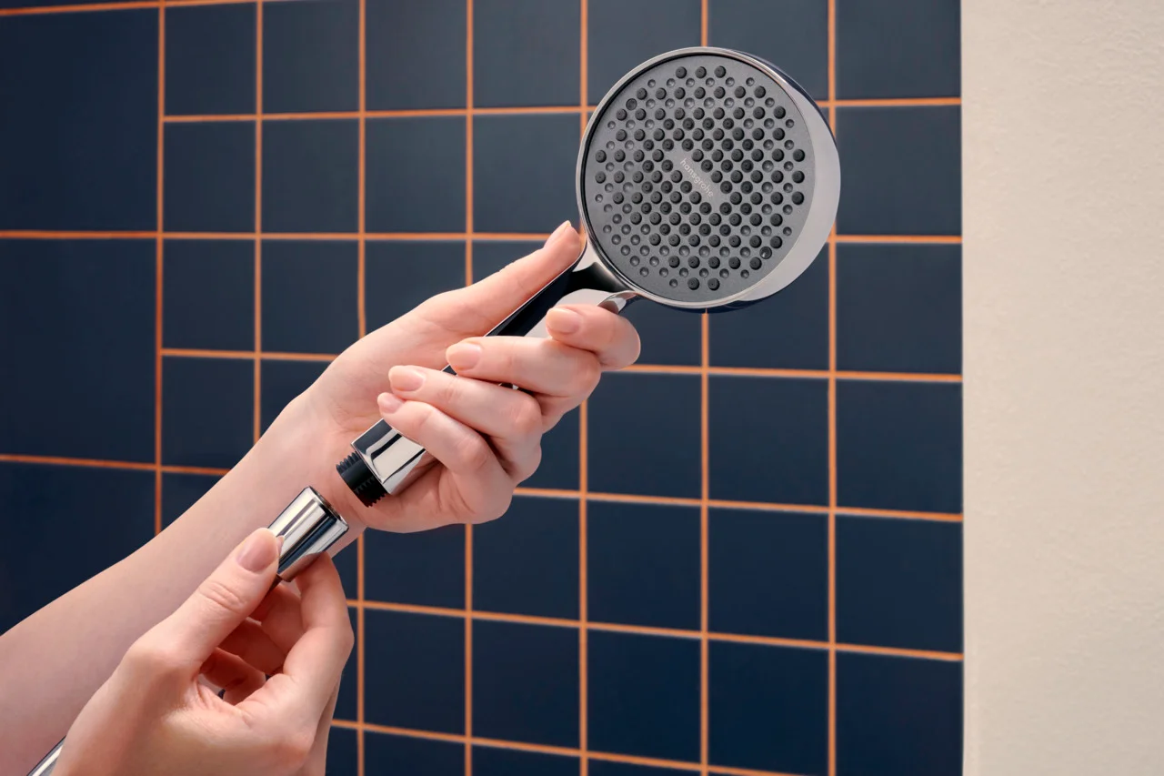Hansgrohe Activera S Handbrause EcoSmart+ Chrom, 95 mm Brausekopfgröße, Rain-Strahlart, 6 l/min Durchfluss Hansgrohe Activera S Handbrause EcoSmart+ Chrom, 95 mm Brausekopfgröße, Rain-Strahlart, 6 l/min Durchfluss