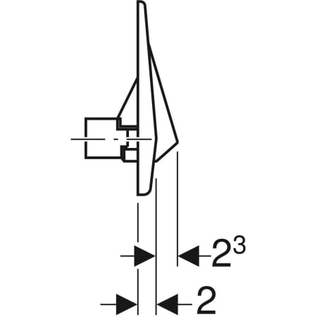 Urinalsteuerung mit pneumatischer Spülauslösung, Highline Betätigungsplatte: gebürstet