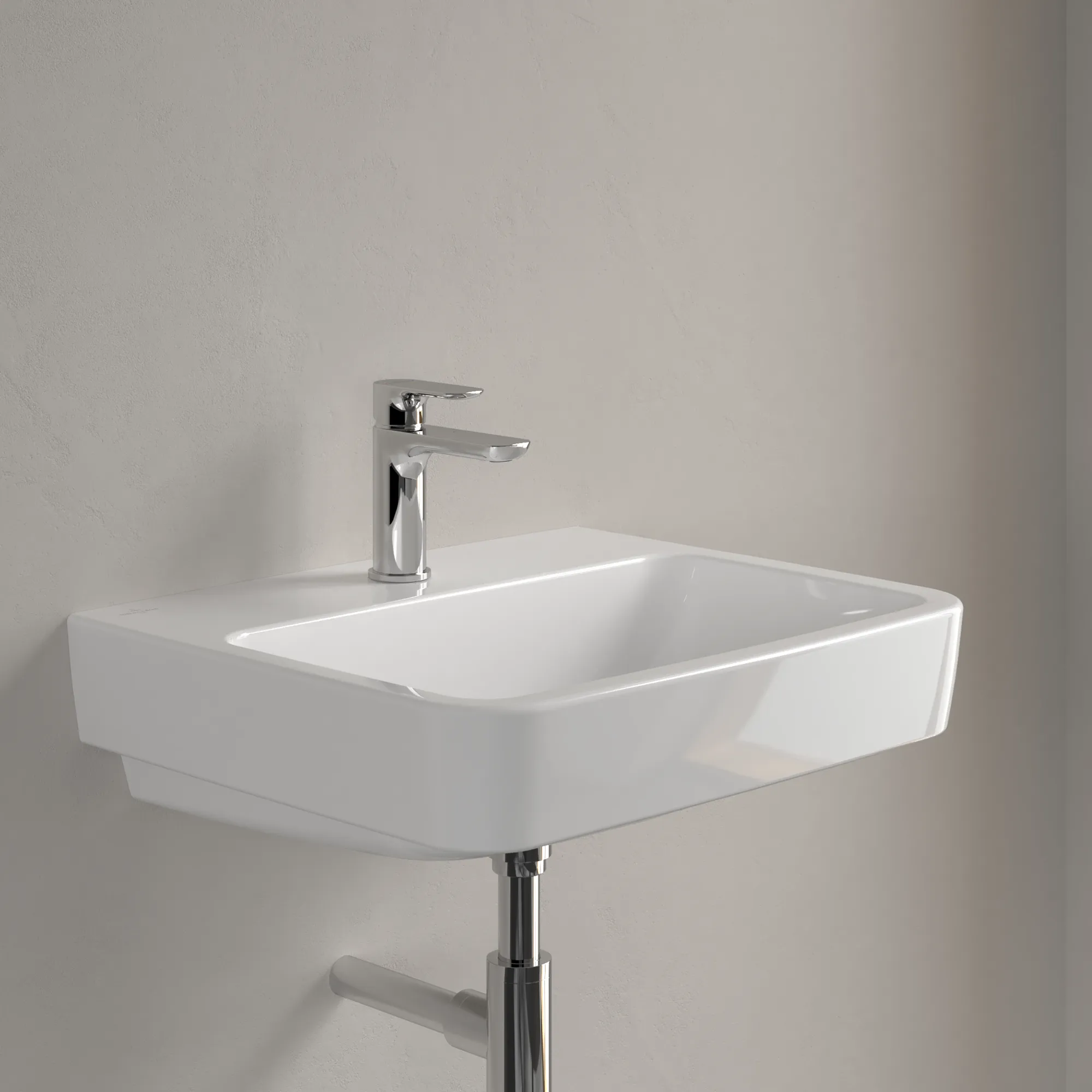 Villeroy & Boch Einbau-/Aufsatz Wandwaschtisch geschliffen „O.novo“ 550 × 460 × 175 mm, für Becken mittig, mit Hahnlochbohrung, Hahnlochposition mittig in Weiß Alpin Villeroy & Boch Einbau-/Aufsatz Wandwaschtisch geschliffen „O.novo“ 550 × 460 × 175 mm, für Becken mittig, mit Hahnlochbohrung, Hahnlochposition mittig in Weiß Alpin