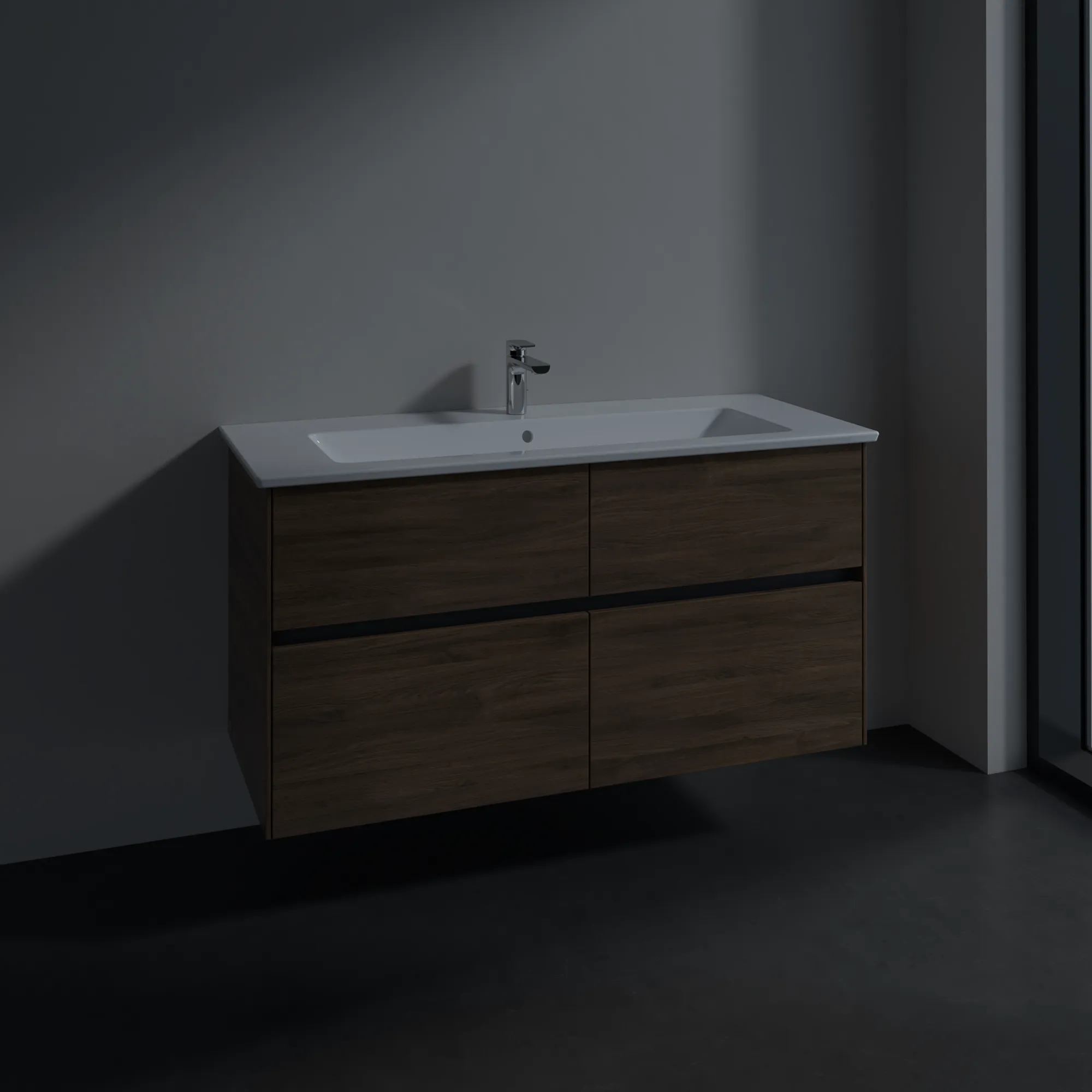 Villeroy & Boch Waschtischunterschrank „Collaro“ 1161 × 610 × 480 mm Arizona Oak, ohne Beleuchtung, für Becken mittig Villeroy & Boch Waschtischunterschrank „Collaro“ 1161 × 610 × 480 mm Arizona Oak, ohne Beleuchtung, für Becken mittig