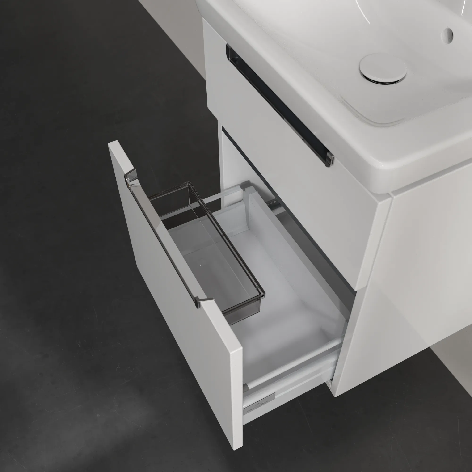 Villeroy & Boch Waschtischunterschrank „Subway 2.0“ 485 × 590 × 379 mm Glossy White, für Becken mittig, ohne Beleuchtung Villeroy & Boch Waschtischunterschrank „Subway 2.0“ 485 × 590 × 379 mm Glossy White, für Becken mittig, ohne Beleuchtung